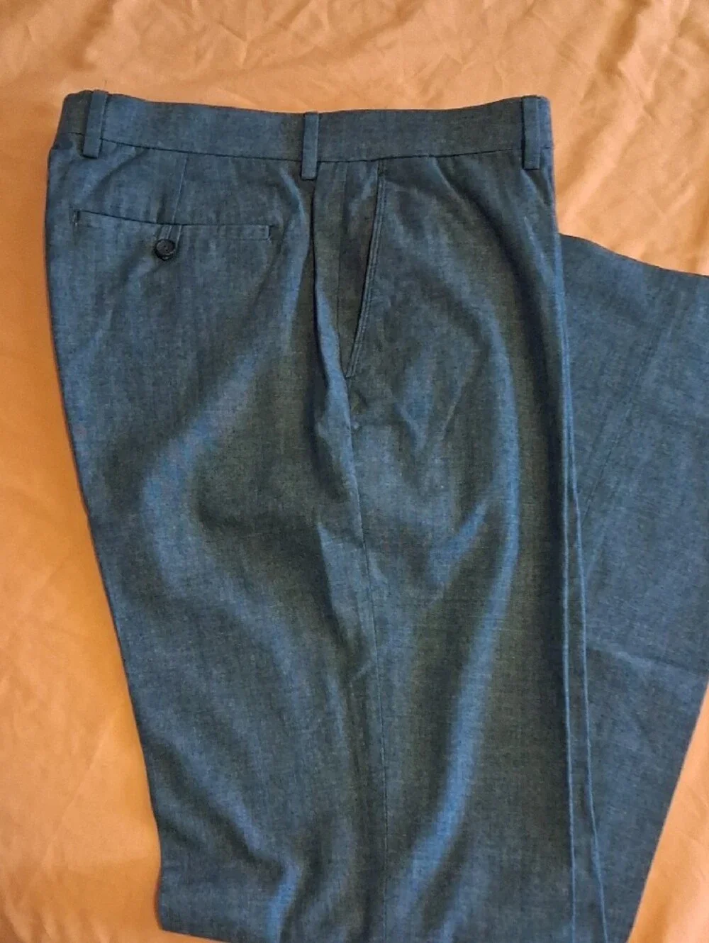 Mens Blue Dress Pants - Classic Straight Fit   '